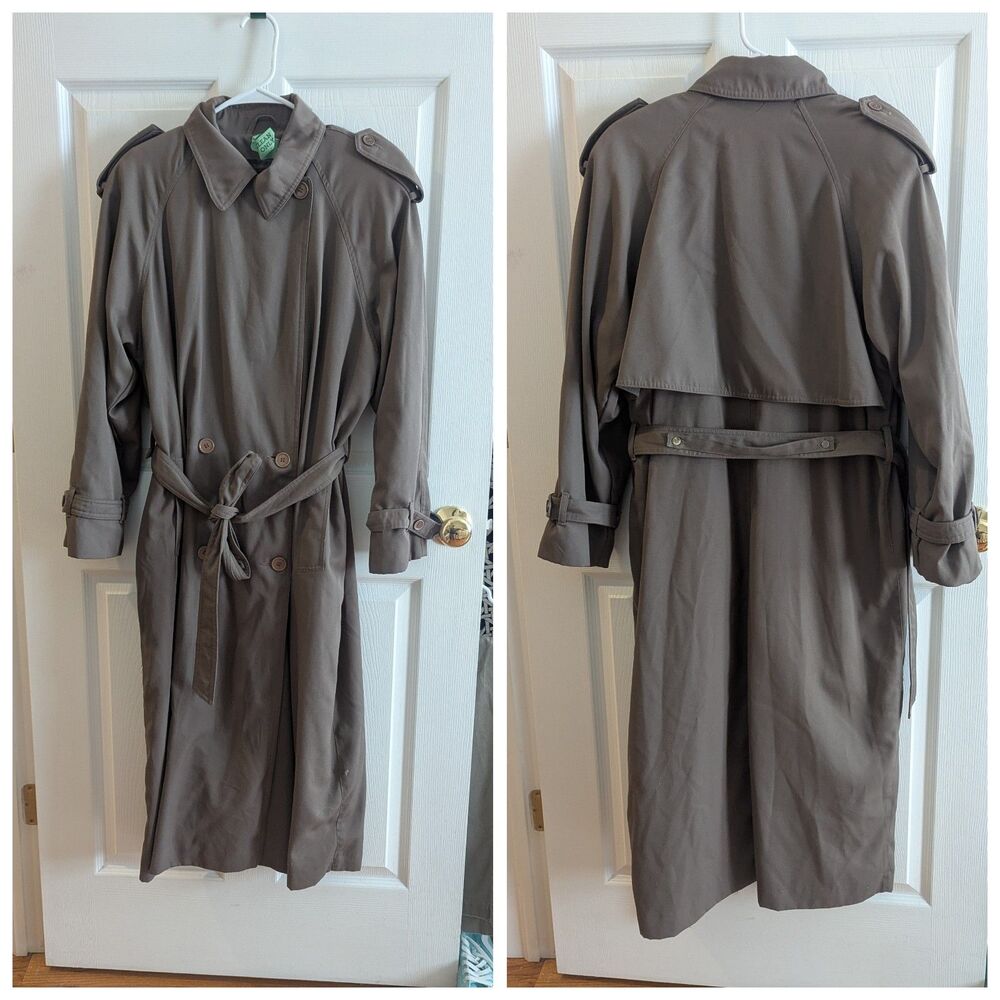 Vintage Fleet Street Size 10 Belted All Weather Trench Coat with removable liner